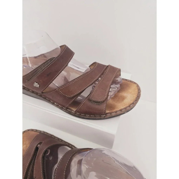 Finn Comfort Brown Leather Slip On Slide Backless Open Toe Sandals Shoes 42 10.5 - Picture 6 of 11